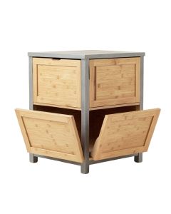 Lake Bridge Freestanding Pull-Out Hamper Cabinet - Gray (synthetic illustration; no displayed measurements)