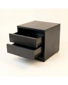 Maple Bridge Small-Parts Storage Drawer Cabinet - Black (synthetic illustration; no displayed measurements)