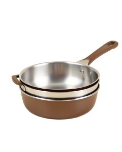 Ayesha Curry Stainless Steel 2-Piece Non-Stick Skillet Set