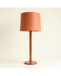 Hill Canyon Floor Lamp With A Plain Fabric Shade - Terracotta (synthetic illustration; no displayed measurements)