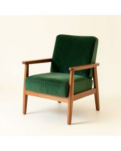 Clay Edge Upholstered Armchair - Green (synthetic illustration; no displayed measurements)