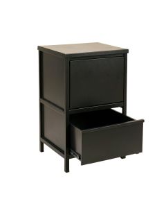 Meadow Bridge Freestanding Pull-Out Hamper Cabinet - Black (synthetic illustration; no displayed measurements)