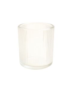 Vale Canyon Empty Candle Holder - White