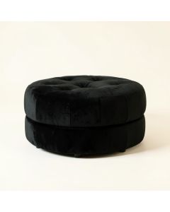 Heywood 40 '' Wide Velvet Tufted Round Cocktail Ottoman (synthetic illustration; no displayed measurements)