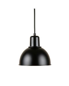 Clay Bend Pendant Light Suspended From One Plain Cable - Black (synthetic illustration; no displayed measurements)