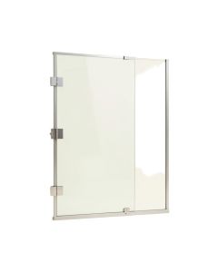 60 '' W X 78 '' H Single Sliding Frameless Shower Door (synthetic illustration; no displayed measurements)