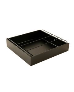 Linden Field Empty Under-Desk Cable Tray - Black (synthetic illustration; no displayed measurements)