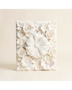 Square Decorative Carved Floral Wall Décor (synthetic illustration; no displayed measurements)