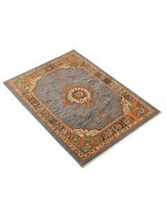 Hillsby Oriental Gray/Orange/Teal Area Rug (synthetic illustration; no displayed measurements)