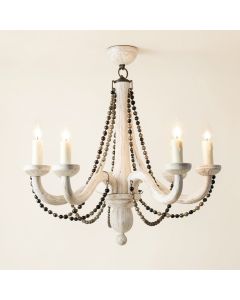 Ailsa 8 - Light Candle Style Classic Chandelier With Beaded Accents (synthetic illustration; no displayed measurements)