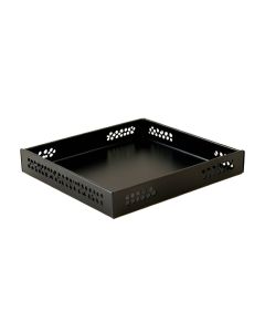 Birch Bend Empty Under-Desk Cable Tray - Black (synthetic illustration; no displayed measurements)