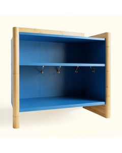 Shore Bluff Empty Mug-Storage Cabinet Insert - Blue (synthetic illustration; no displayed measurements)