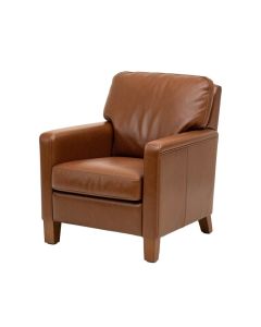 Nicola 32.5 '' Wide Top Grain Leather Armchair (synthetic illustration; no displayed measurements)