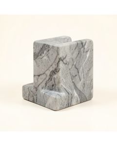 L-Shaped Marble Style Ceramic Bookends (synthetic illustration; no displayed measurements)