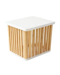 Alder Canyon Laundry Hamper - White