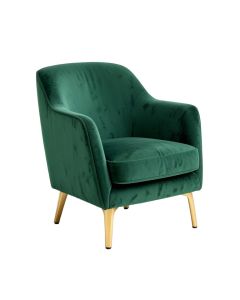 Solid Color Velvet Accent Chair