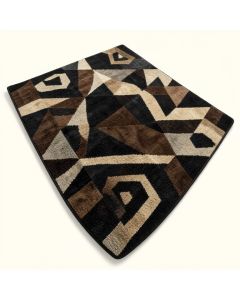 Deweese Geometric Tufted Wool Black/Dark Brown/Khaki Area Rug (synthetic illustration; no displayed measurements)