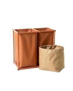 Fern Bend Laundry Sorting Station With Plain Removable Bags - Terracotta (synthetic illustration; no displayed measurements)