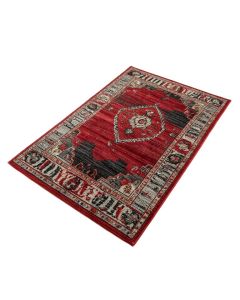 Rad Wave Power Loom Red/Gray/Black Rug (synthetic illustration; no displayed measurements)