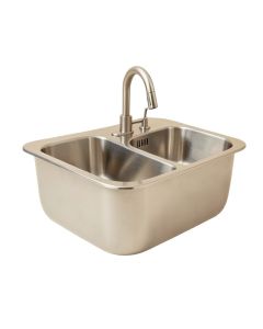 33 '' L X 21 '' W Farmhouse Apron Front Stainless Steel Double Bowl Kitchen Sink