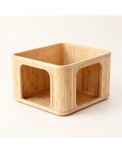 Laurel Field Empty Furniture-Style Litter Enclosure - Beige (synthetic illustration; no displayed measurements)
