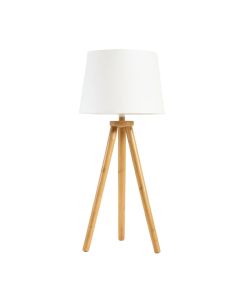 Juniper Dale Floor Lamp With A Plain Fabric Shade - White