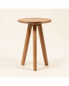 Teak Tripod End Table (synthetic illustration; no displayed measurements)