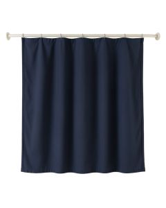 Vale Canyon Shower Curtain Hanging Flat From A Plain Rod - Navy (synthetic illustration; no displayed measurements)