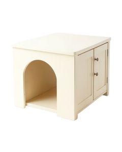 Summit Crest Empty Furniture-Style Litter Enclosure - Cream (synthetic illustration; no displayed measurements)