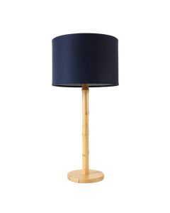 Cedar Dell Floor Lamp With A Plain Fabric Shade - Navy