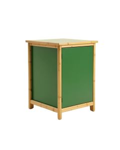 Juniper Brook Freestanding Pull-Out Hamper Cabinet - Green (synthetic illustration; no displayed measurements)