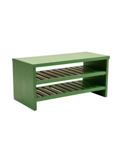 Pine Bluff Shoe Storage Bench - Green