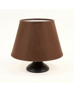 Dirt Bike Dot 7 '' H Fabric Empire Lamp Shade ( Screw On ) In Brown/White (synthetic illustration; no displayed measurements)