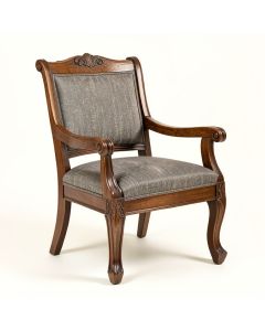 Kara Solid Wood Queen Anne Back Dining Chair In Antique Brown With Gray Undertones (synthetic illustration; no displayed measurements)