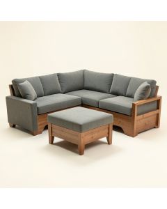 Aisling 98.75 '' Wide Right Hand Facing Modular Corner Sectional With Ottoman (synthetic illustration; no displayed measurements)