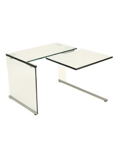 Helmdon Glass L-Shape Desk (synthetic illustration; no displayed measurements)