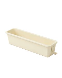 Flint Crossing Empty Railing Planter With Integral Brackets - Cream