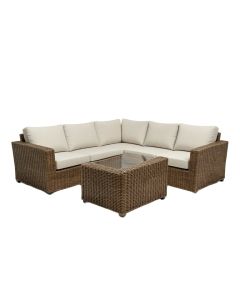 Danice Patio Outdoor 7 Piece Rattan Sectional Seating Group With Cushions (synthetic illustration; no displayed measurements)