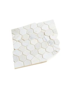 Arabescato Carrara 1 '' X 1 '' Marble Honeycomb Mosaic Wall & Floor Tile