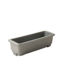 Cove Bridge Empty Railing Planter With Integral Brackets - Gray (synthetic illustration; no displayed measurements)