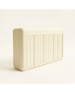 Shore Crossing Narrow Outdoor Storage Bench - Ivory (synthetic illustration; no displayed measurements)