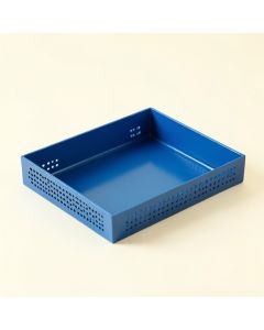 Lake Edge Empty Under-Desk Cable Tray - Blue (synthetic illustration; no displayed measurements)