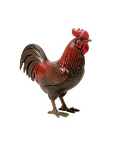 Tobin 16.5 '' H Metal Rooster Figurine (synthetic illustration; no displayed measurements)