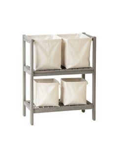 Flint Dell Laundry Sorting Station With Plain Removable Bags - Gray (synthetic illustration; no displayed measurements)