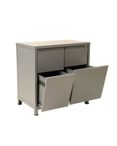 Juniper Branch Freestanding Pull-Out Hamper Cabinet - Gray (synthetic illustration; no displayed measurements)