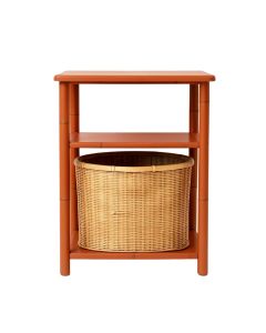 Alder Bend Freestanding Pull-Out Hamper Cabinet - Terracotta (synthetic illustration; no displayed measurements)