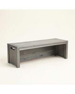 Wren Dale Narrow Outdoor Storage Bench - Gray (synthetic illustration; no displayed measurements)