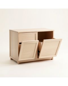Glen Crest Freestanding Pull-Out Hamper Cabinet - Beige (synthetic illustration; no displayed measurements)