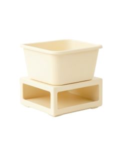 Vale Crest Empty Raised Planter - Cream
