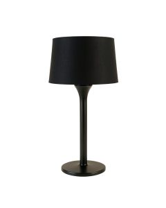 Summit Arc Floor Lamp With A Plain Fabric Shade - Black (synthetic illustration; no displayed measurements)